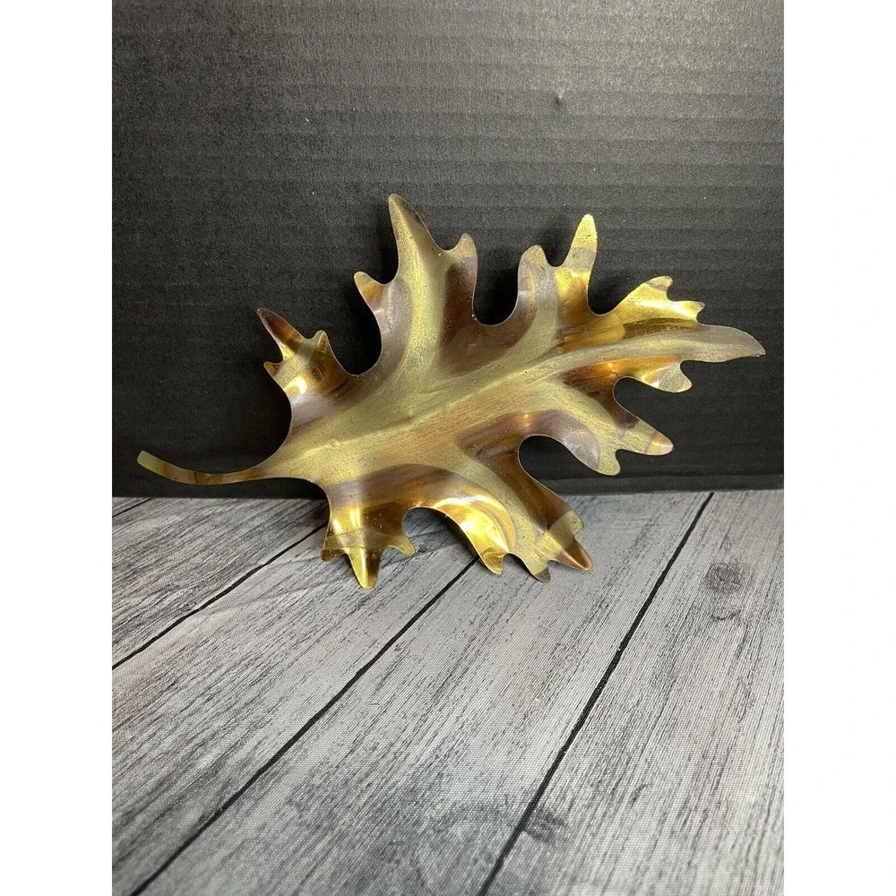 Vintage Brass Copper Maple Leave Wall Hanging Decor 8
